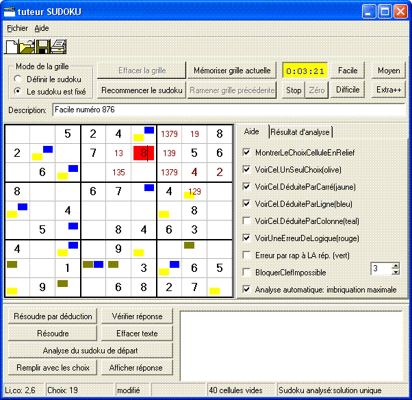 �cran de TuteurSudoku.exe